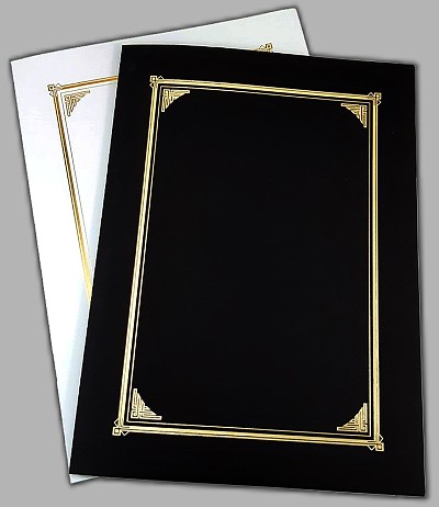 Gold Embossed Certificate Folders 400