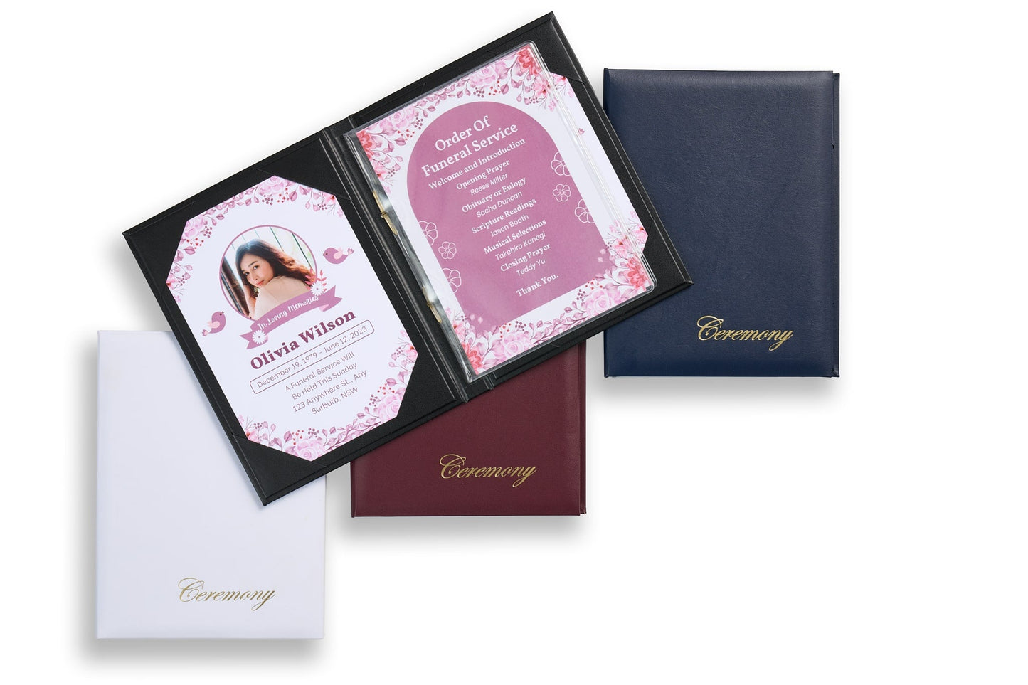 Notes Folders Foil Print Ceremony