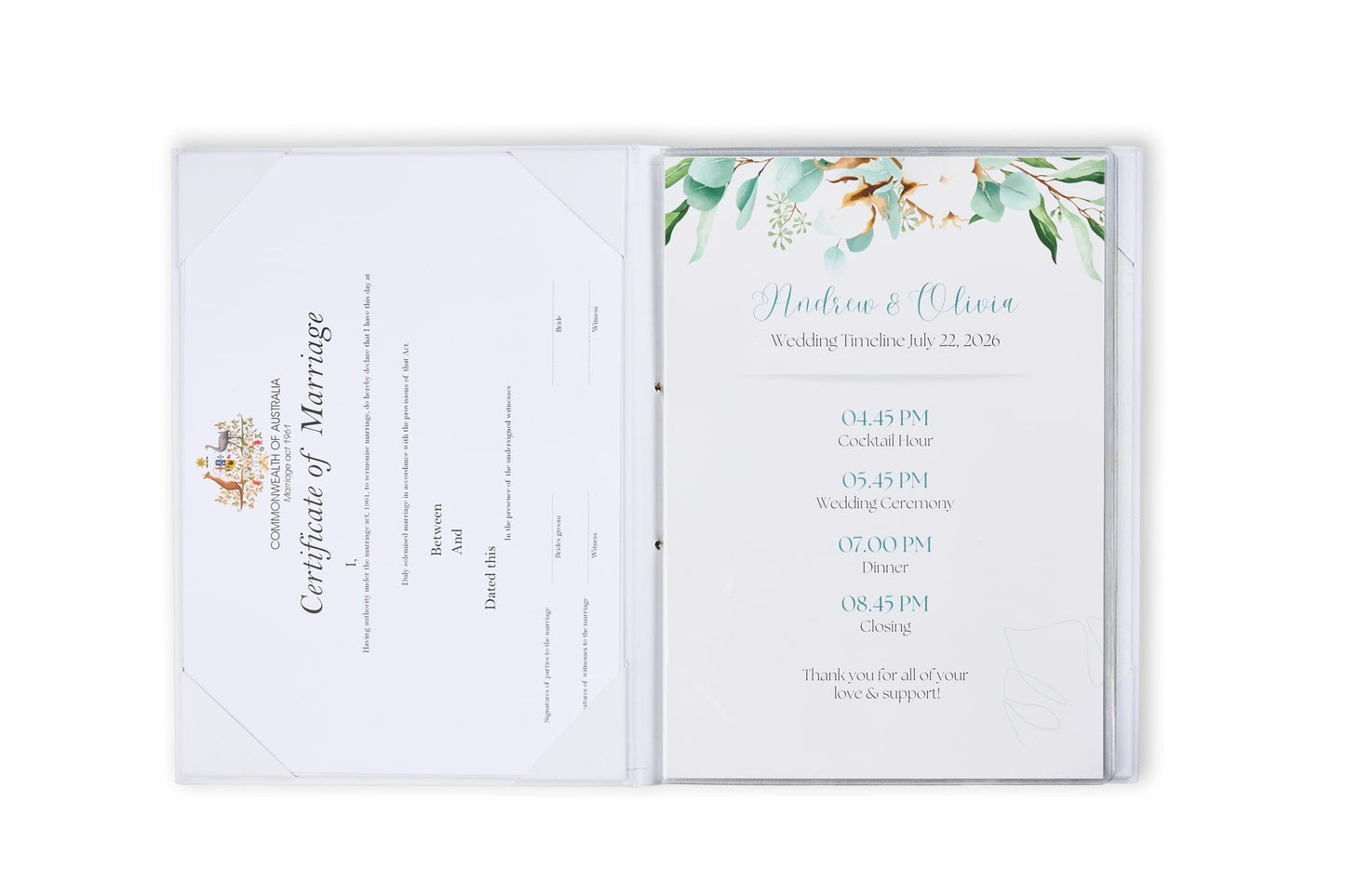 Notes Folders Foil Print Ceremony