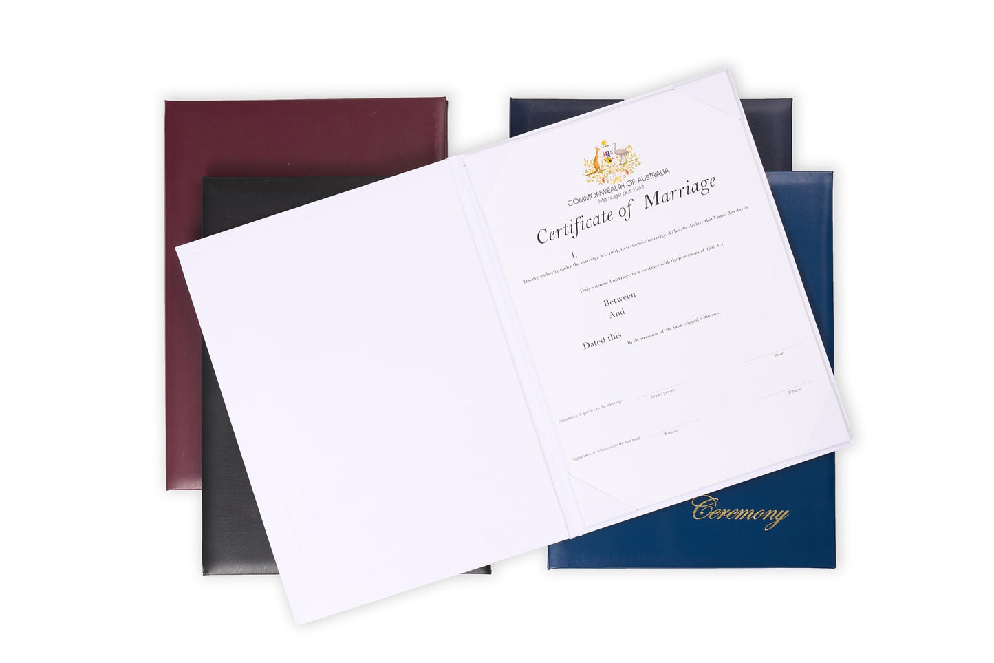 A4 Premium 2 Certificate Signing Folders Foil Print Ceremony