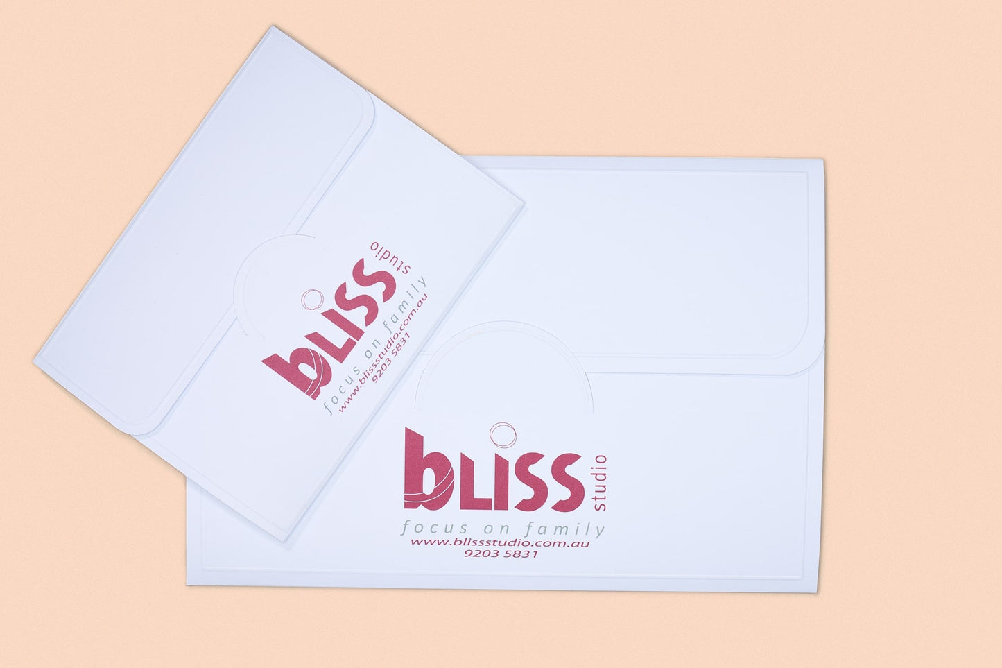 White Photo Wallet Custom 4 Colour Digital Print