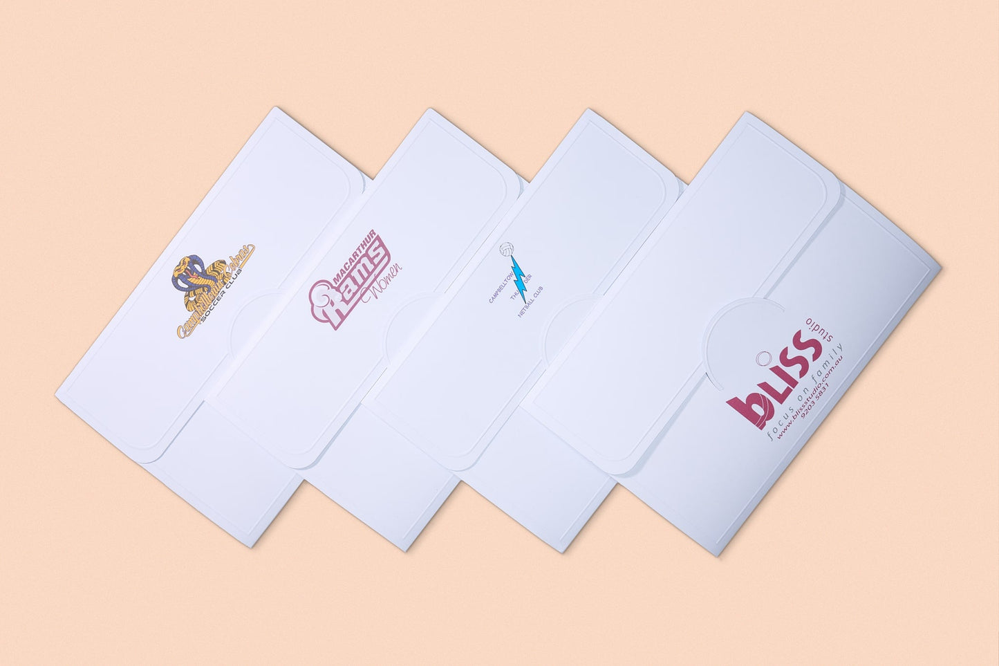 White Photo Wallet Custom 4 Colour Digital Print