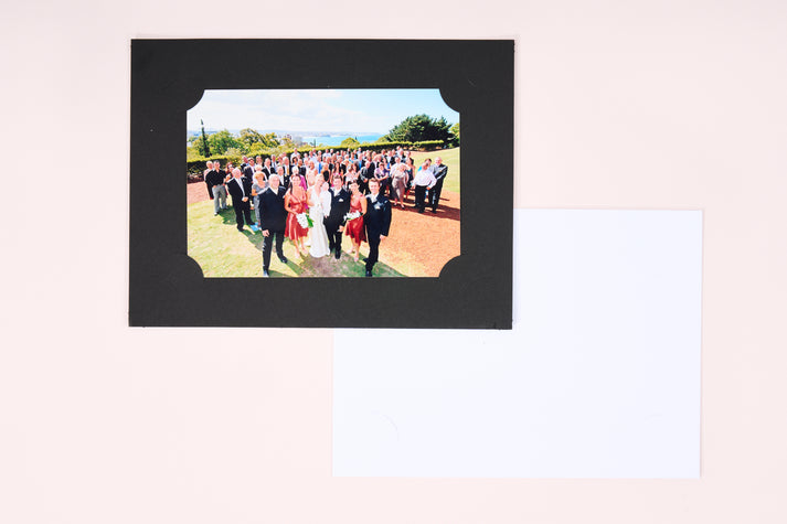 4 x 6 inch photo Corner Mount Boards - Black Matt – Image Display Creations
