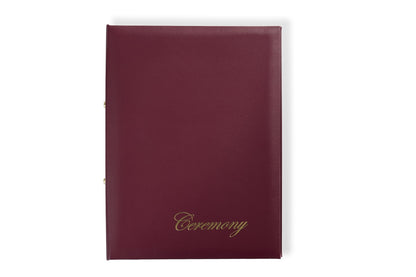 Notes Folders Foil Print Ceremony Burgundy
