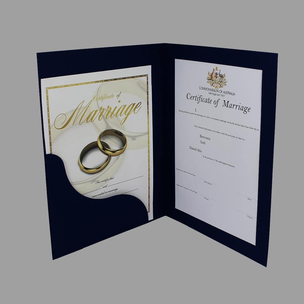 Certificate Folders Foil Printed Ceremony