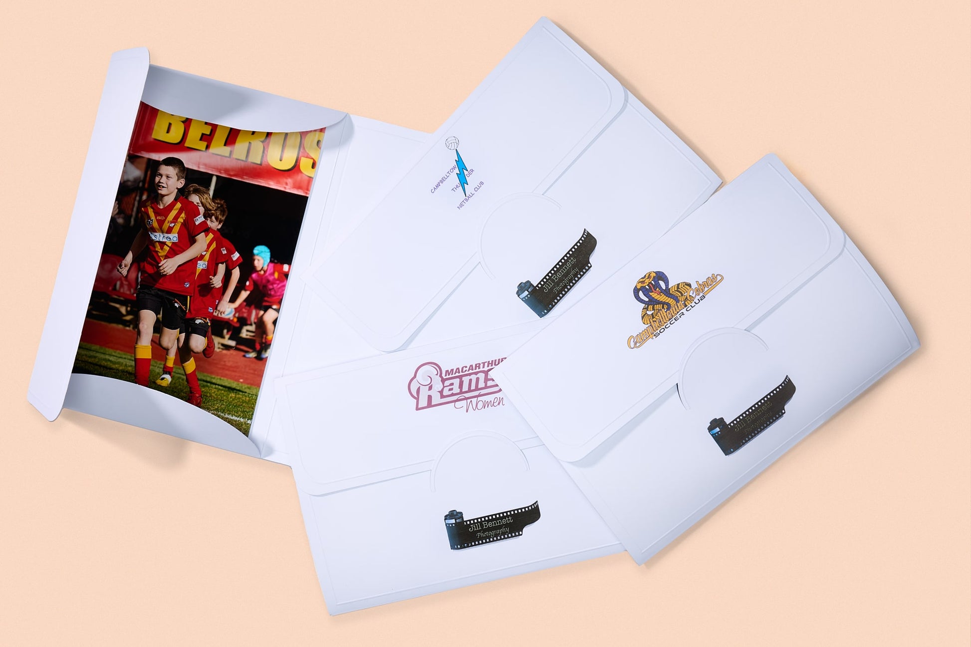 White Photo Wallet Custom 4 Colour Digital Print