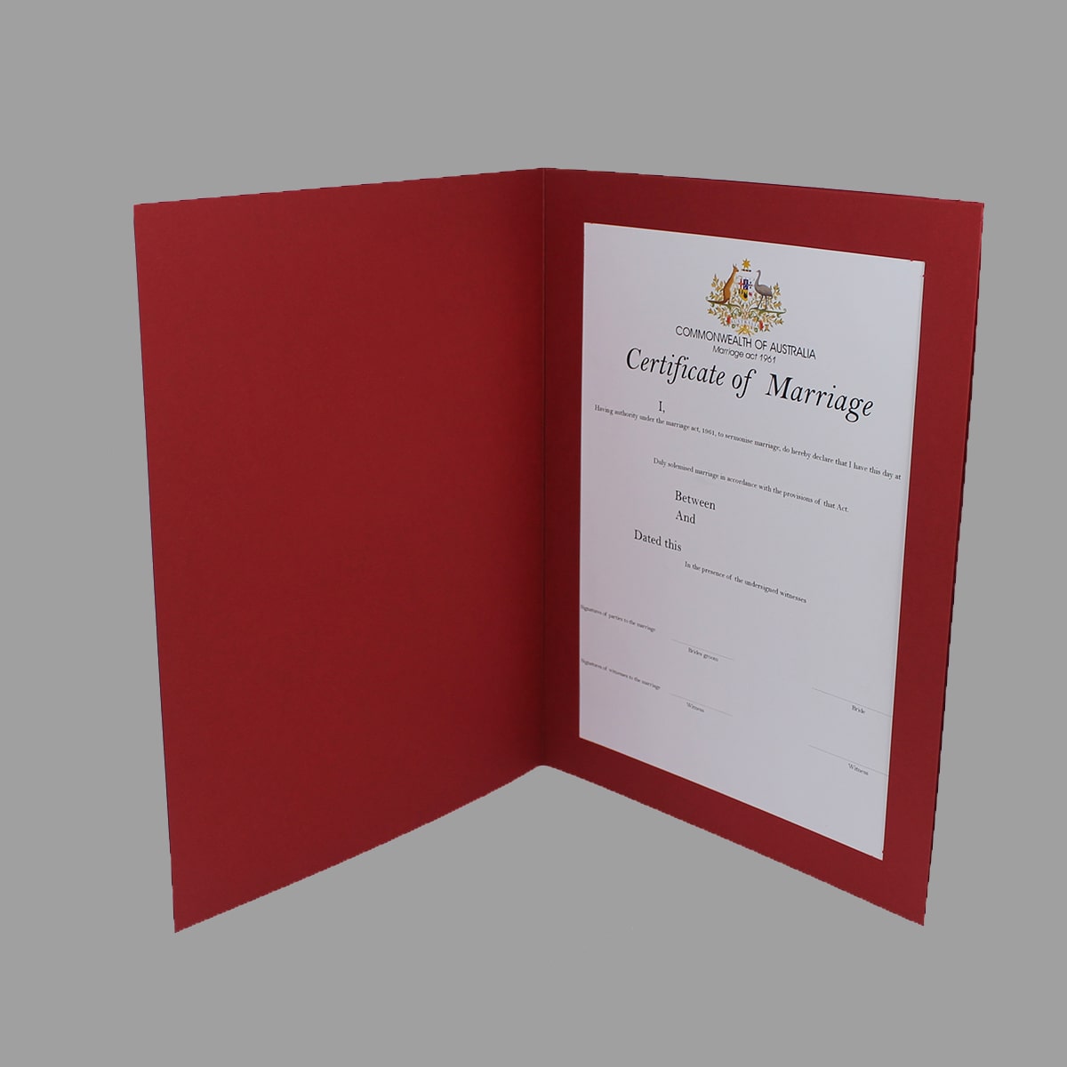 Certificate Folders Foil Printed Ceremony