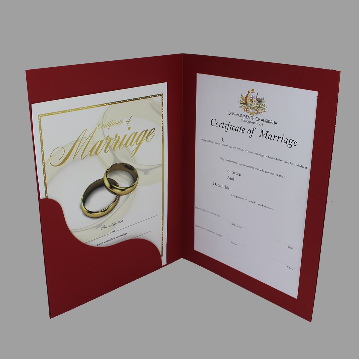 Certificate Folders Foil Printed Ceremony