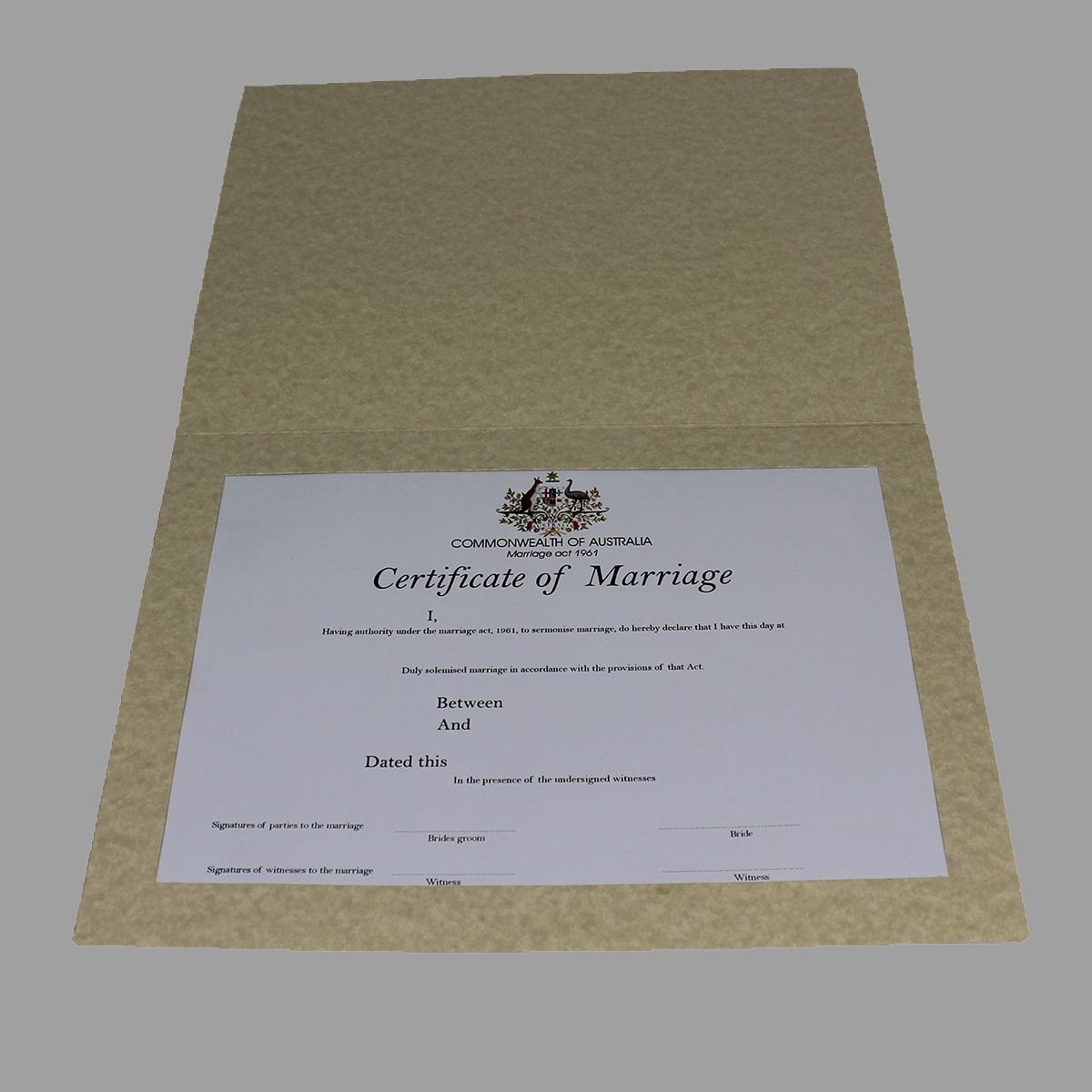 Certificate Folders Foil Printed Ceremony