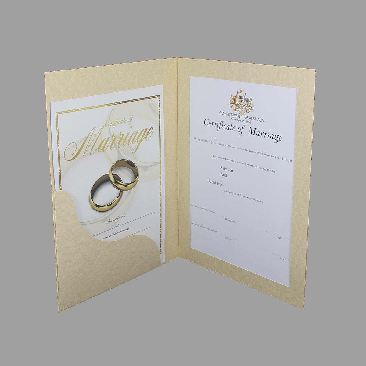 Certificate Folders Foil Printed Ceremony