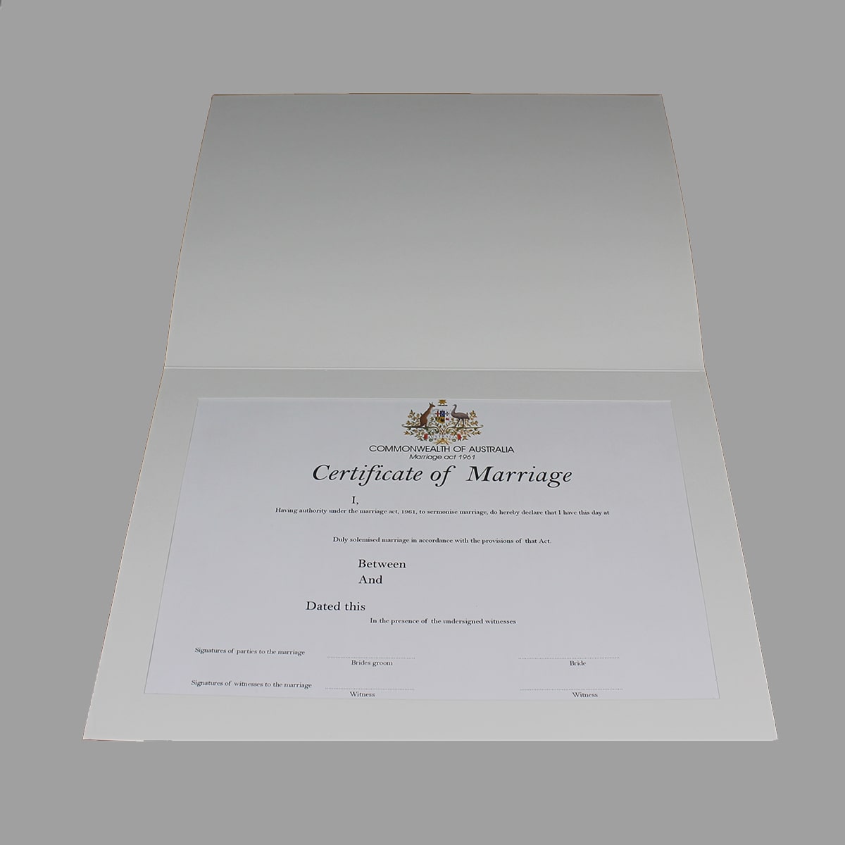 Certificate Folders Foil Printed Ceremony