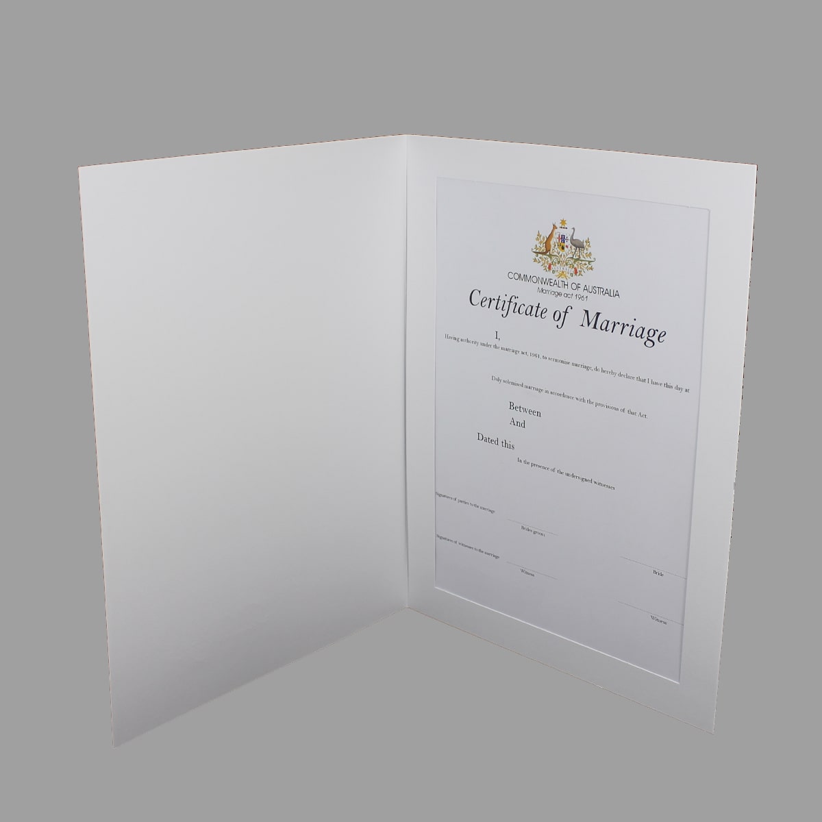 Certificate Folders Foil Printed Ceremony
