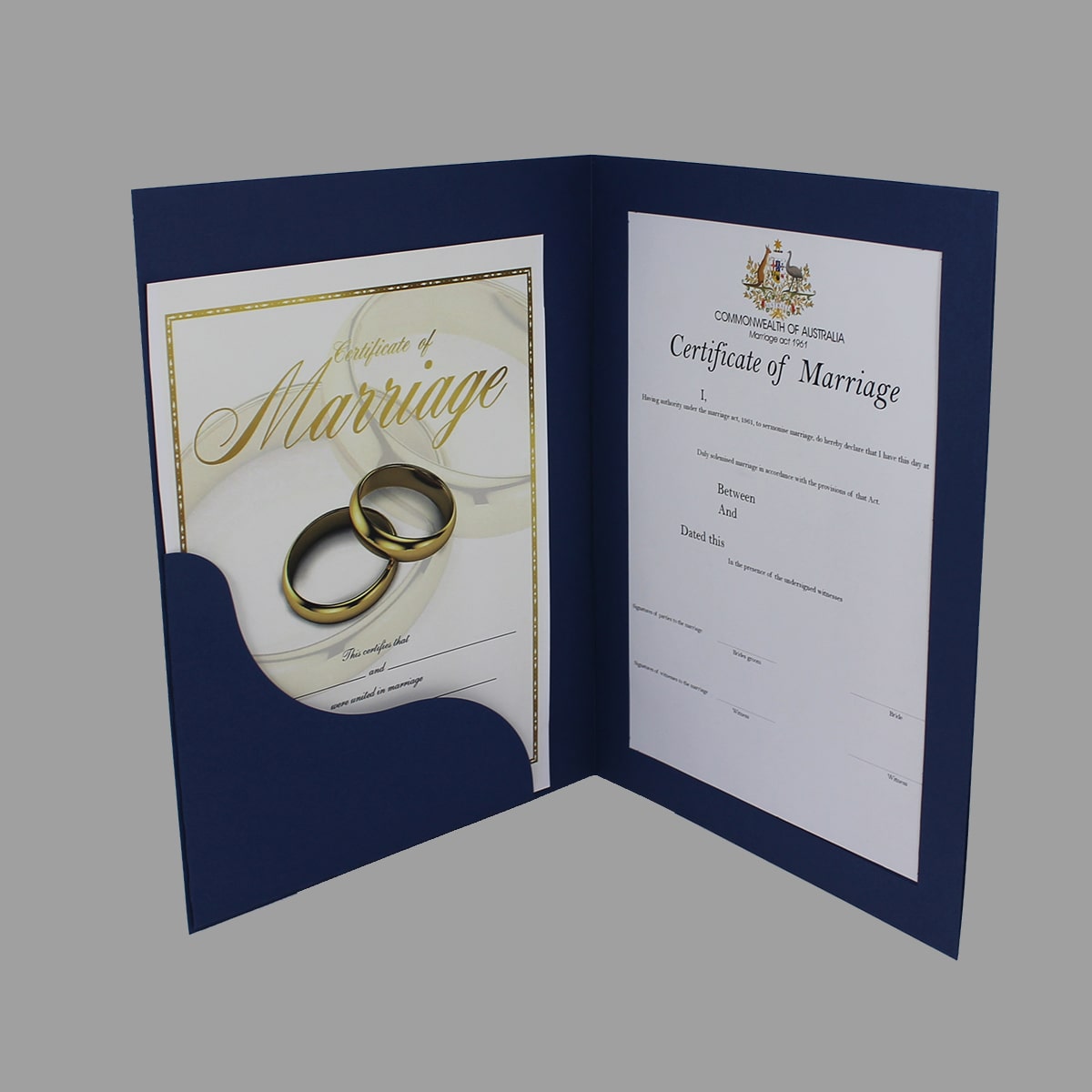 Certificate Folders Foil Printed Ceremony