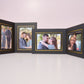 Linen Folder Black Double Frame Gold Border