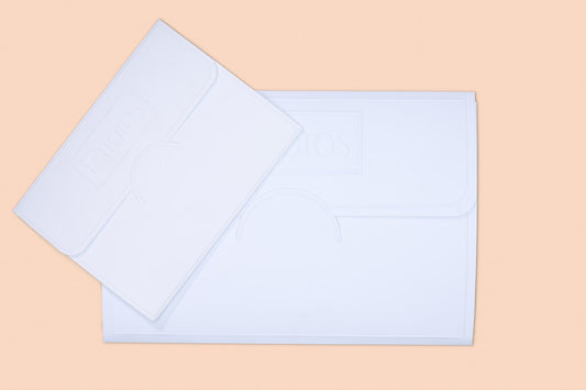 White Photo Wallet Photo Embossed