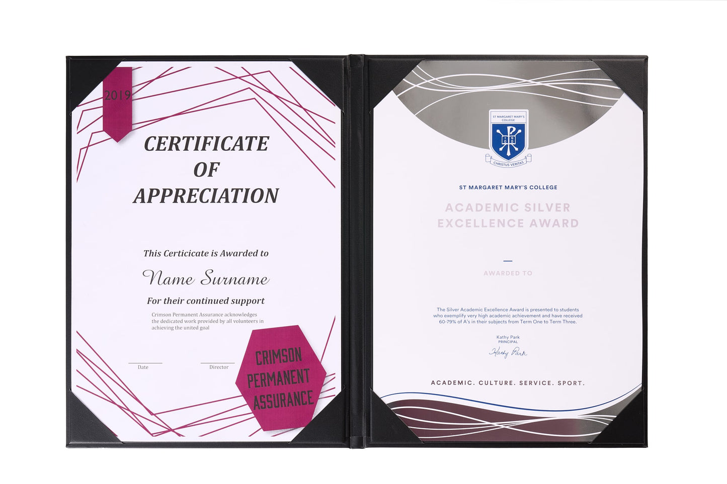 A4 Premium 2 Certificate Folder
