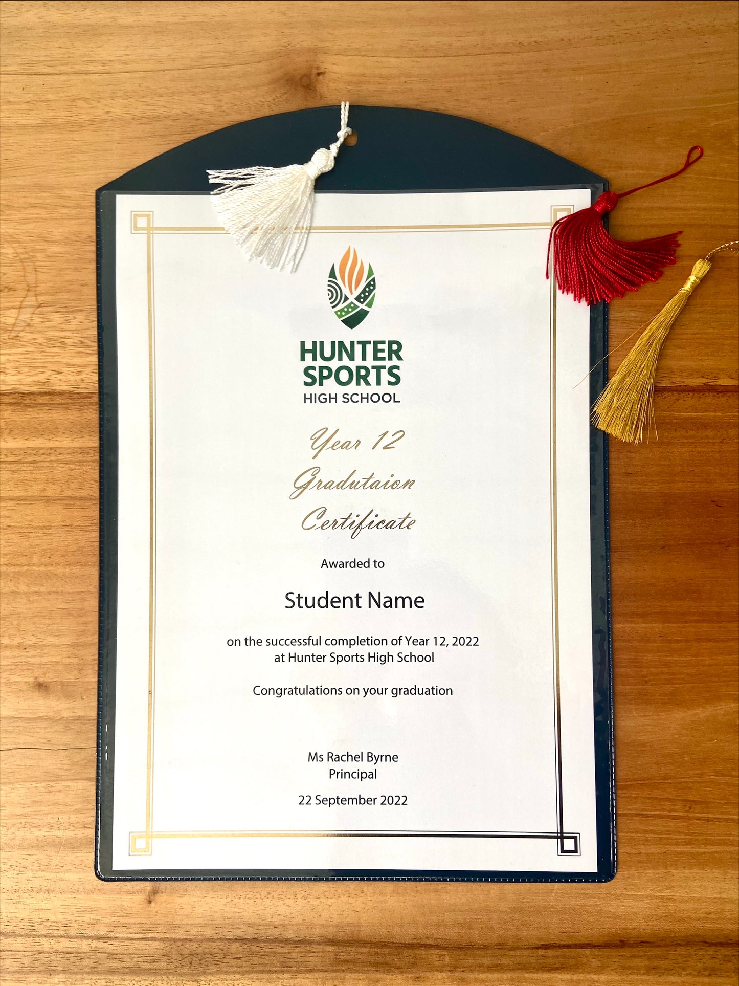 Clear Certificate Pockets Tassel