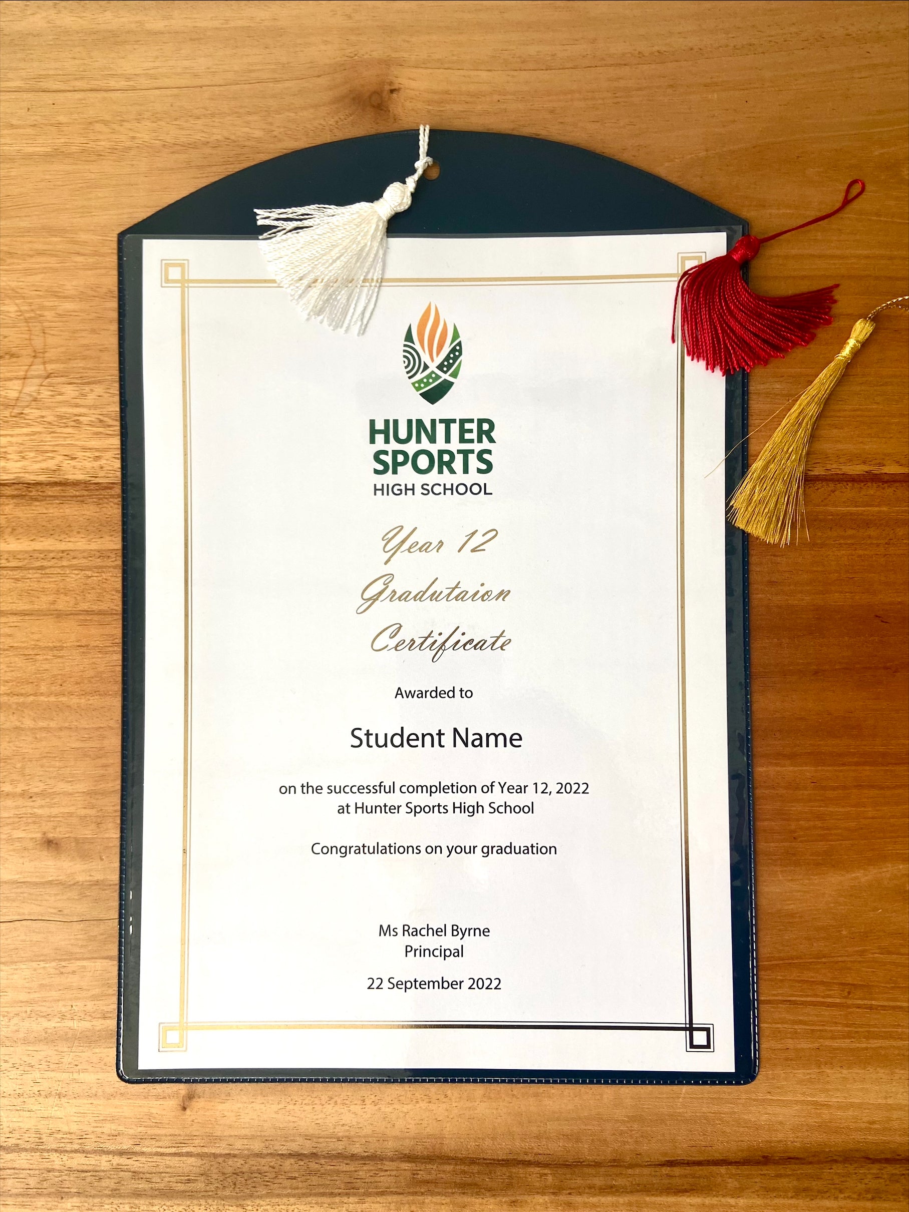 Clear Certificate Pockets Tassel